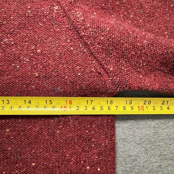 Vintage Pendleton 100% Virgin Wool Speckled Red Knit Cardigan Sweater Sz Small - Picture 5 of 10